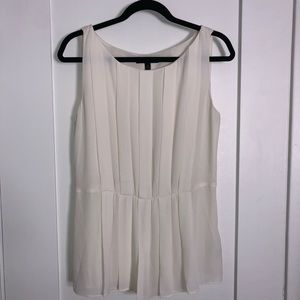 Cream/off-white Banana Republic Peplum Blouse